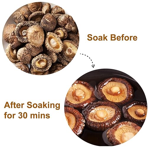 Miniatura 5 de VIGOROUS MOUNTAINS Setas Shiitake Deshidratadas Orgánicas USDA, Hongos Secos Deshidratados para Cocinar 4.23oz, 120g