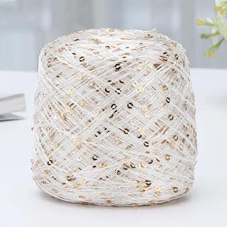 100g/ball Colorful Crochet Thin Thread Shiny Sequin Yarn for Hand Knitting Sweater Shawl Yarn Crochet Hook Thread