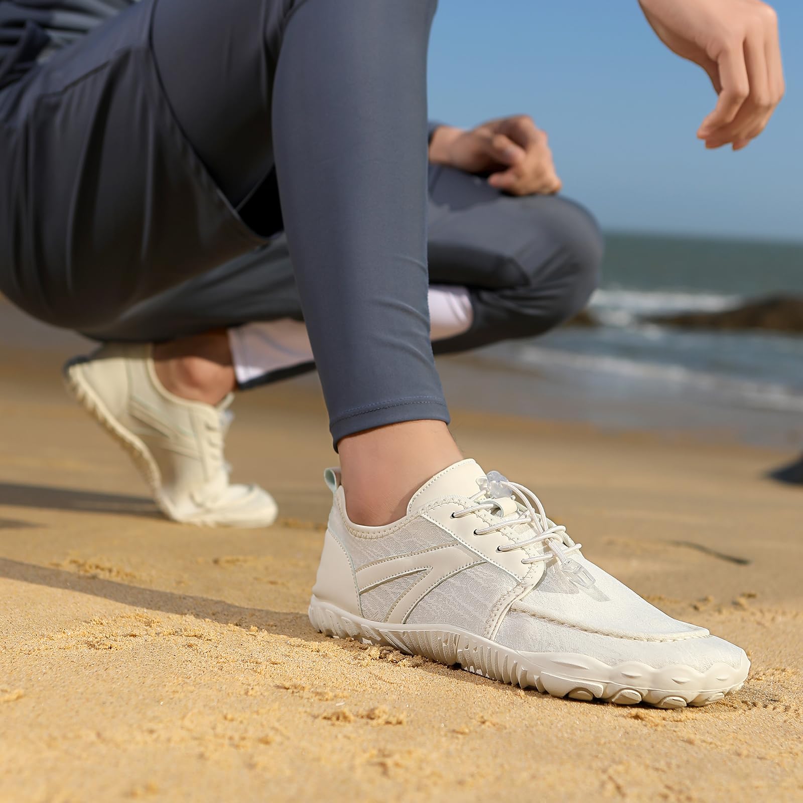 Zapatillas Agua Anfibias Secado Rápido Cordones Parte Superior Transpirable Ajuste Flexible Adherencia Antideslizante Base Amortiguada para Playa Acampada Senderismo Viajes