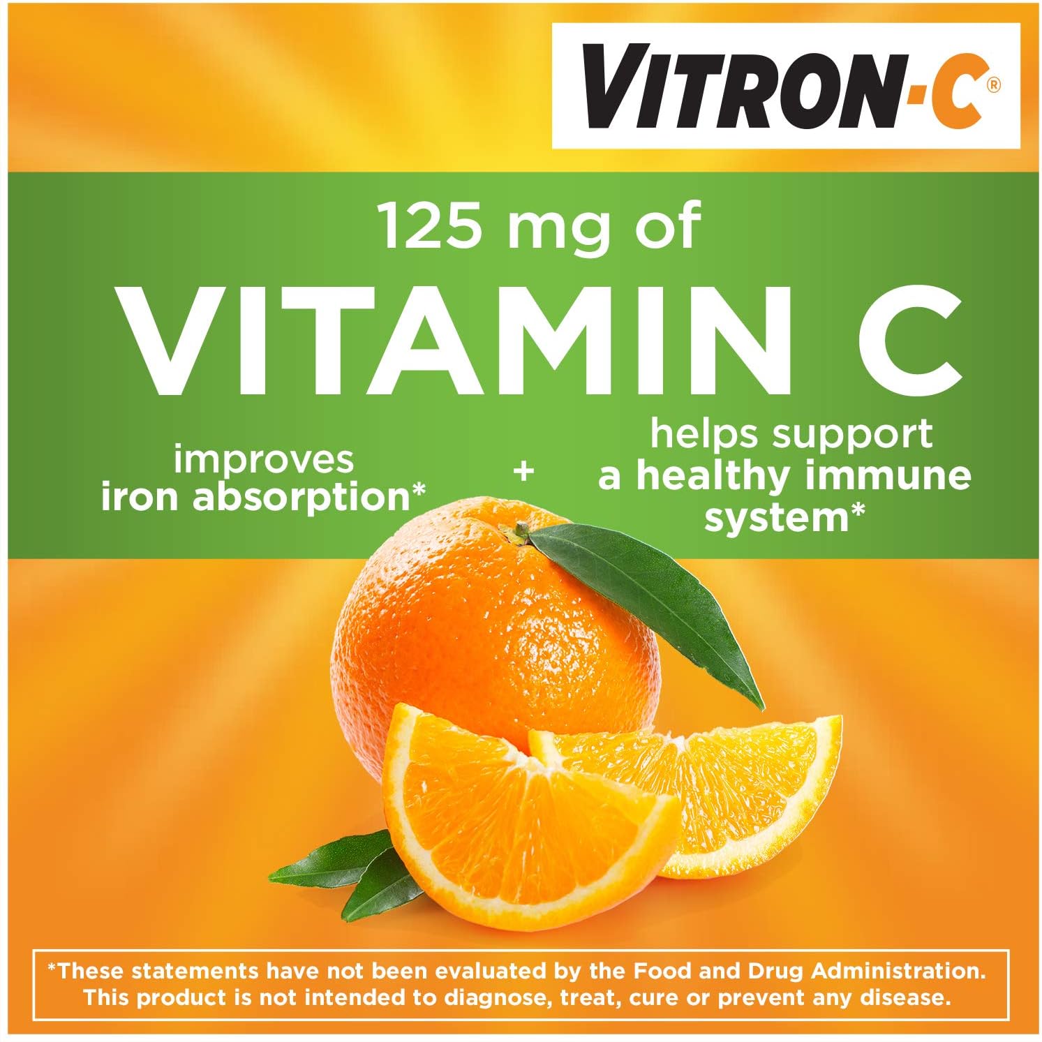Vitron-C High Potency Iron Supplement with 125 mg Vitamin C, 60 Count - Image 3