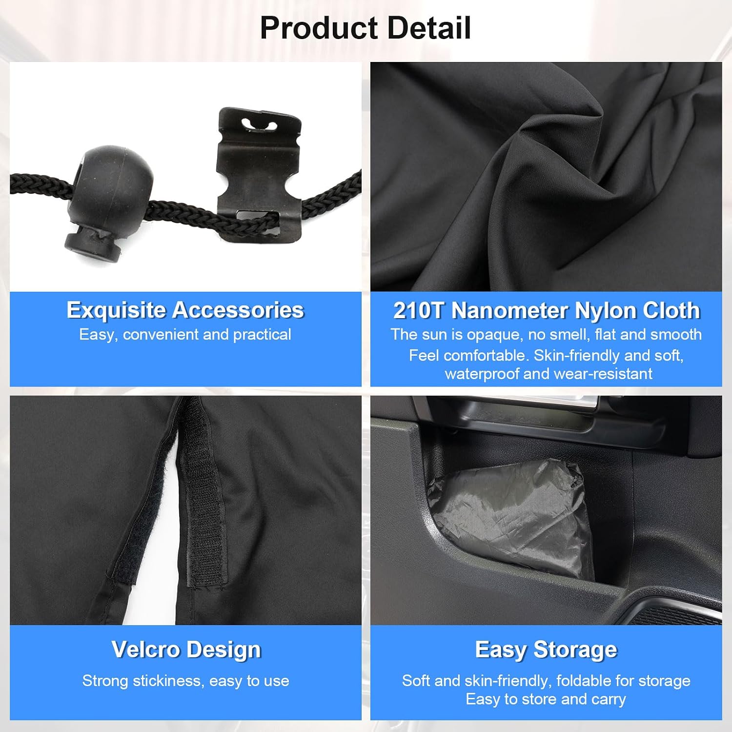 3PCS Car Privacy Curtains,Car Curtains 1 Rear Seat & 2 Side Windows,UniversalCar Curtain for Windows,Detachable Front Rear Seat Privacy Divider Curtain for Baby Feeding Nap Sleeping Camping Travel