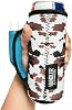 Lit Handlers Slim Can Holder - 12 oz Tall Can Sleeve for Slim Drinks - Neoprene Material Insulated Beverage Cooler & Cover - Reusable Drink Insulator Sleeve for Beach, Cowhide wTurquoise Leather