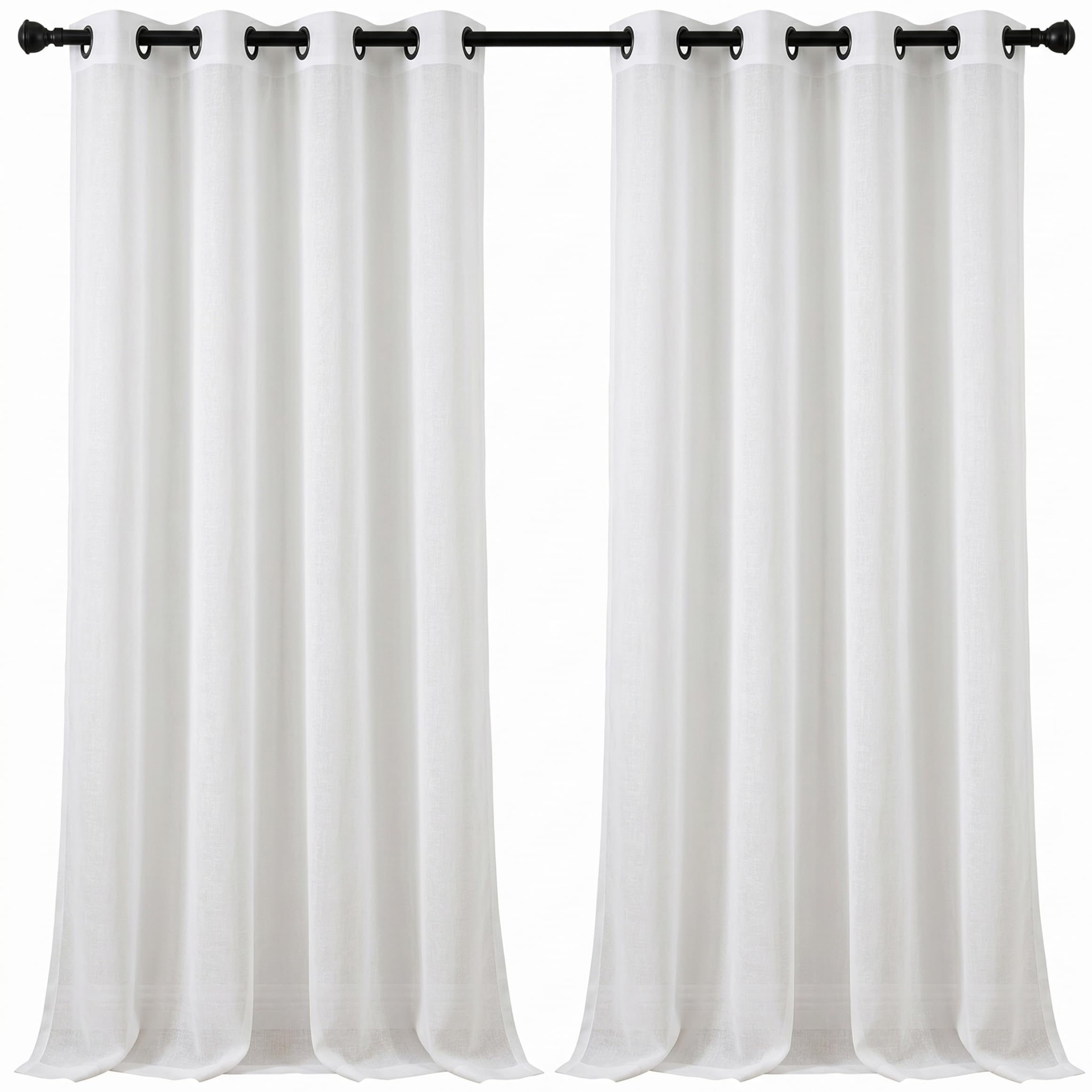 Rideaux transparents blancs parfaits pour la salle à manger lumineuse