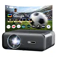 Google TV 4K Projector – Portable Smart Projector with WiFi and Bluetooth, Outdoor Movie Projecteur with Dual 10W Speaker, Autofocus & 6D Keystone, 1500 Lumens, HDR, Home Theater Proyector,Boldever H1