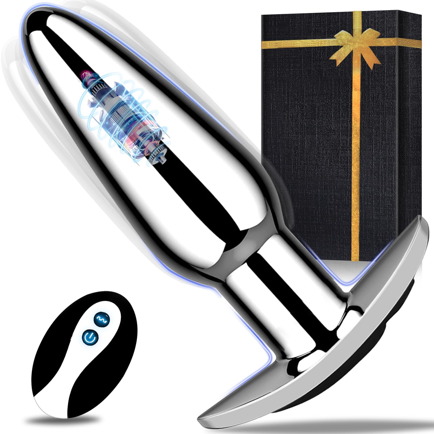 Vibratoreper Donna Telecomando Sex Toys Uomo, Plug Anale Prostata Vibratore Uomo Sextoys, Vibratoreper Donna Professionale Wireless, Vibratori Uomo Anali Plug Analesex Sexyshop 10 Modalità (Metals)