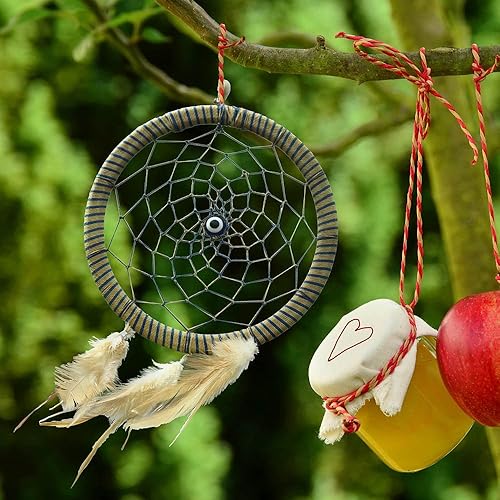 Miniatura 5 de Paquete de 5 aros de metal plateado (5 pulgadas), atrapasueños, macramé y manualidades