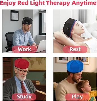 Red & Near Infrared Light Cap, 120 LEDs 660nm & 850nm Infrared Light Hat, 3 Modes for Hair Wellness, 20-Min Auto Off, USB-C Powered, One-Button Control