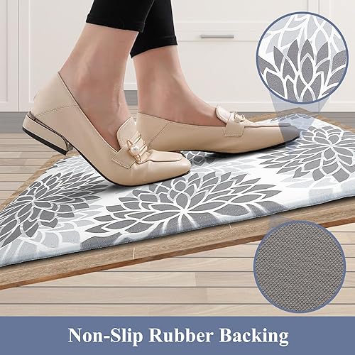 Miniatura 143 de HEBE Kitchen Mat 20"x71" Anti Fatigue Floor Mat Runner Non Slip Kitchen Mats for Floor Waterproof Kitchen Rugs and Mats Ergonomic Cushioned Comfort