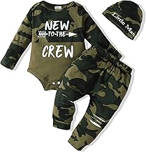 Newborn Infant Baby Boy Clothes Fall Winter Outfits New to The Crew Outfit Toddler Baby Boy Clothes Set