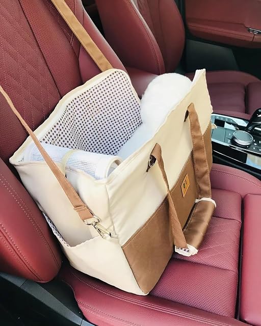 Foto 3 de 8 de Cama Perro Coche Gatos Perros Pequeños Coche Portador Asiento Transportador Mascotas Bolsa Portátil Salida…
