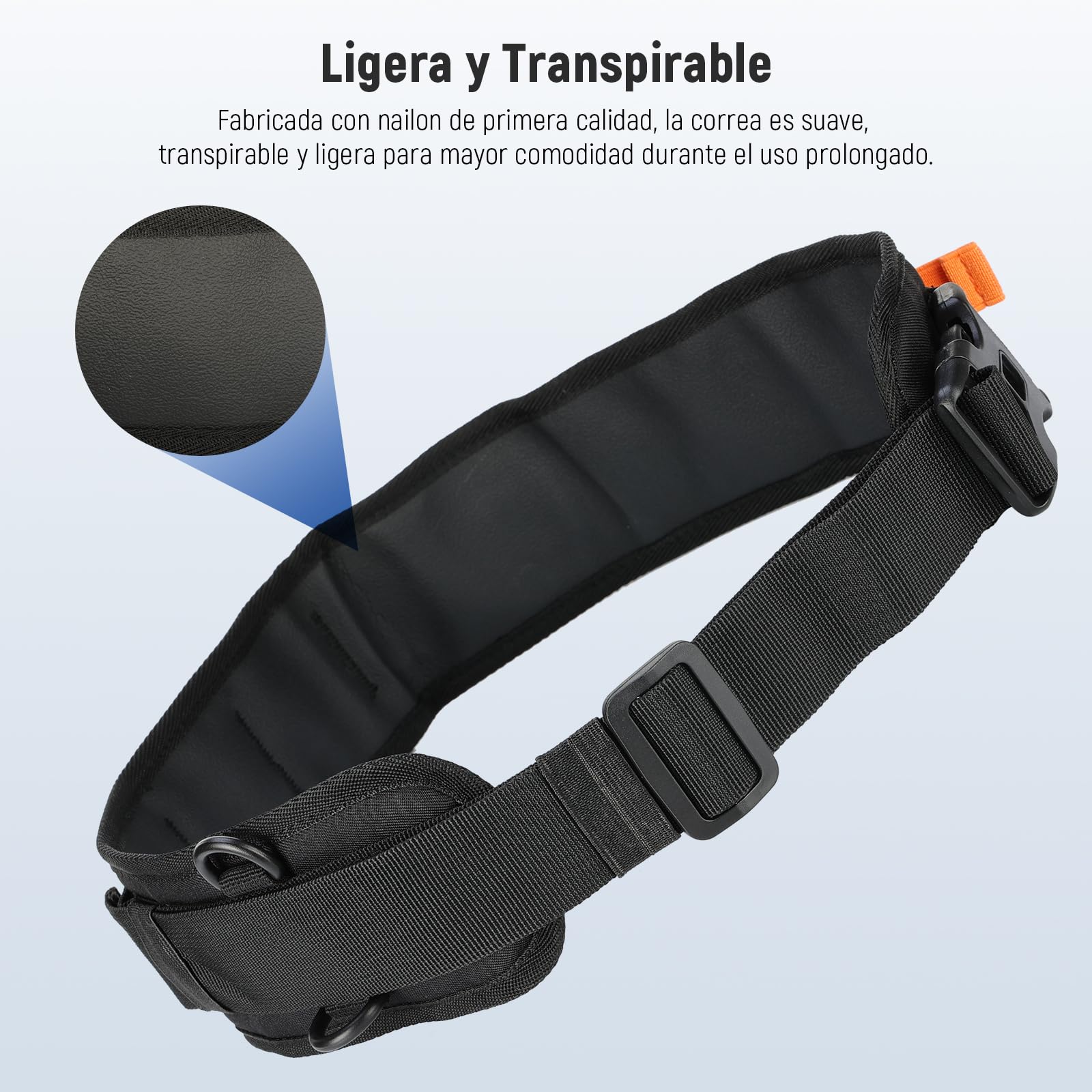 NEEWER Cinturón multifunción para cámara, Correa de cámara para fotógrafos, Cintura Transpirable Ajustable con Anillos en D para Bolsa DSLR, Bolsa de Lente, trípode, Accesorios de fotografía Flash