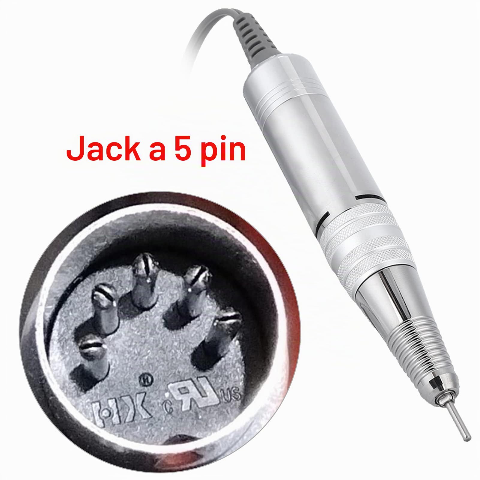 Fresa per Unghie per Manicure e Pedicure, Supporto per Unghie per Telefono, 35000 giri/min Lima Unghie Elettrica, Fresa Elettrica per Unghie, Manicure Sostituzione Manico, Utensili per Unghie per Nail