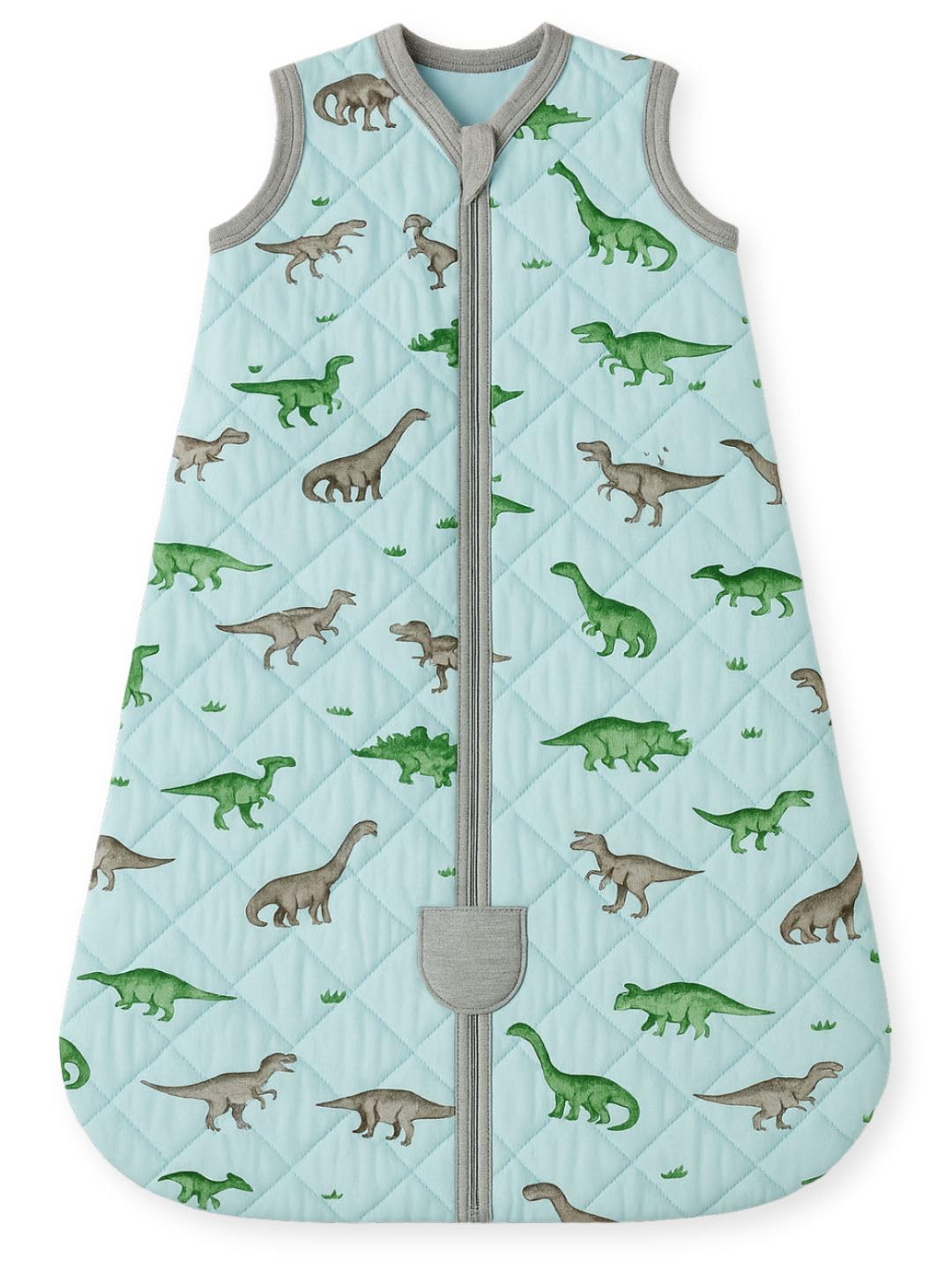 TuddyBuddy Baby Cotton Wearable Quilted Sleeping Bag Blanket 1.5 Tog with 1 Way Zipper Closure | Ideal for Babies & Kids Hypoallergenic Fabrics | (Blue Dino AOP, 6-12 Months)-image-17