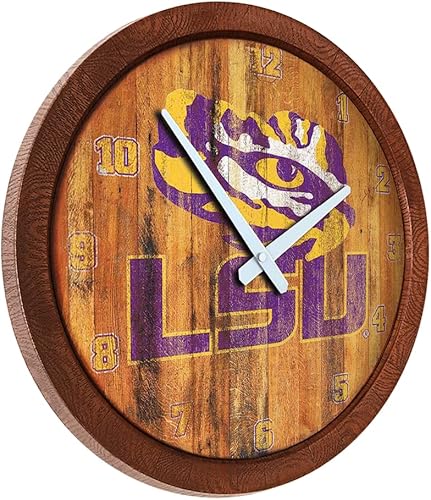 Miniatura 416 de The Fan-Brand NCAA Oklahoma Sooners: Faux Barrel Top Wall Clock Sports Team Bar Sign Décor - Home Man Cave, Party Decoration - Made On Demand