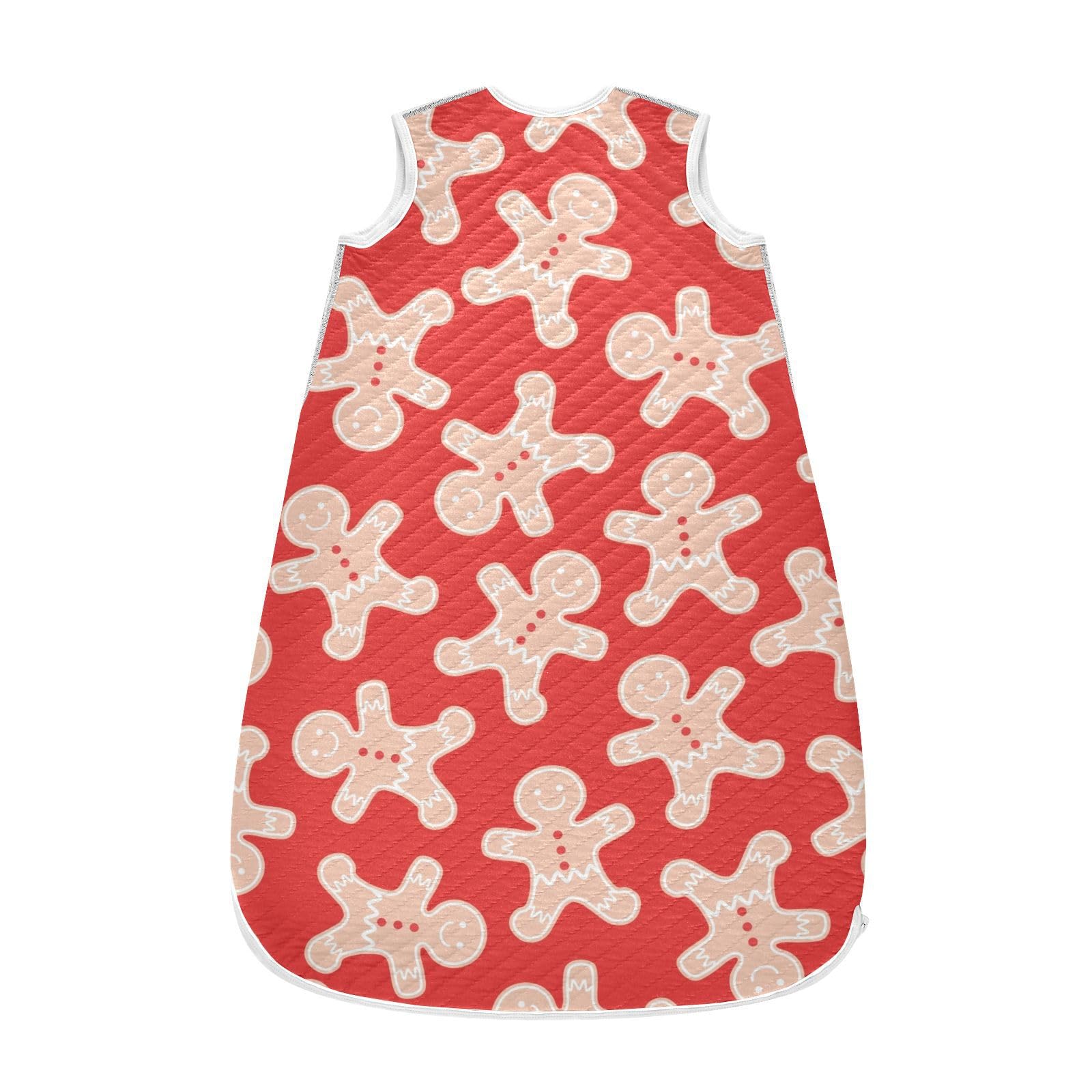 Kigai Christmas Gingerbread Baby Sleep Sack Wearable Blanket Sleeping Bag 2-Way Zipper Soft Swaddle Transition Sack
