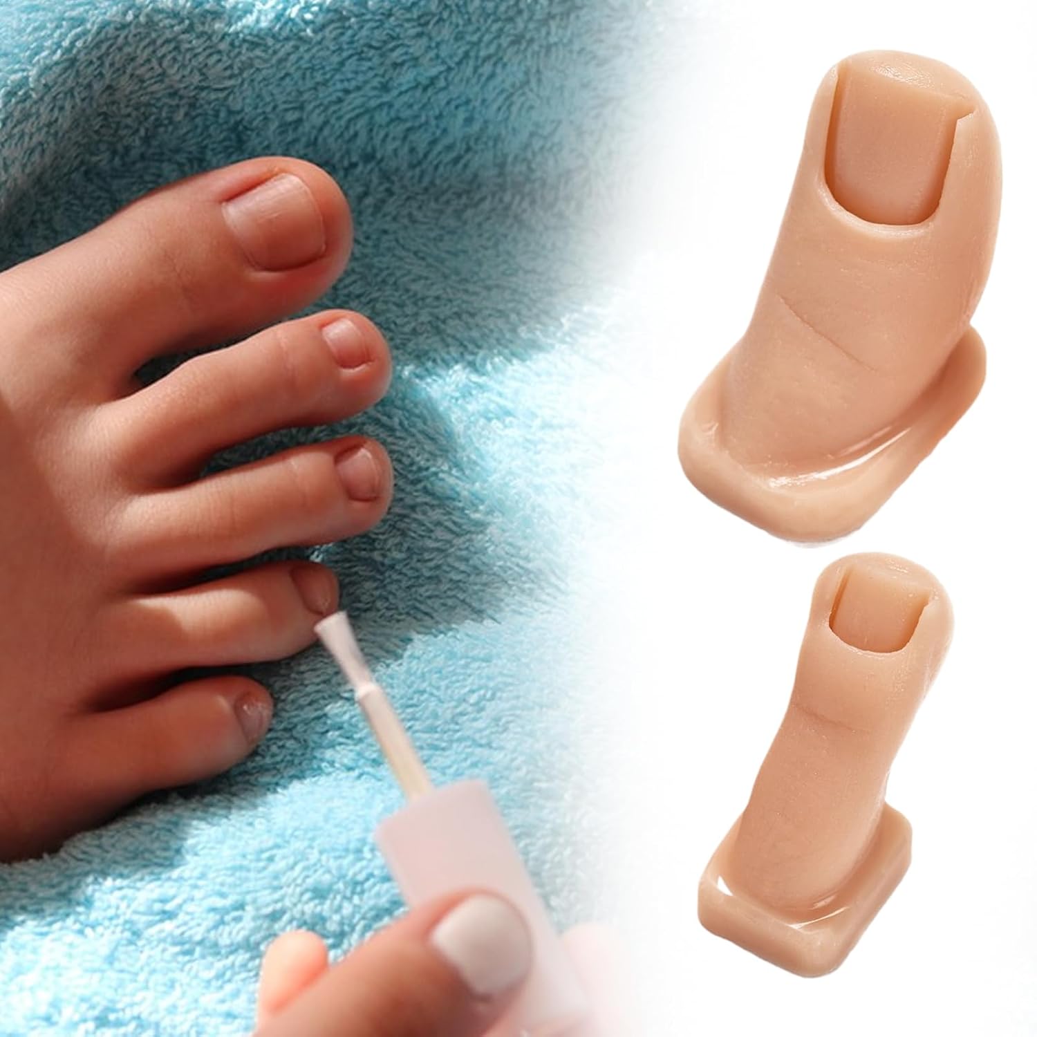 Toenail Mannequin | Silicone Soft Fake Training Tools - Nail Design Training Toe Mannequin,for Salon Home Studio Manicure Pedicure Display Manicurist Women