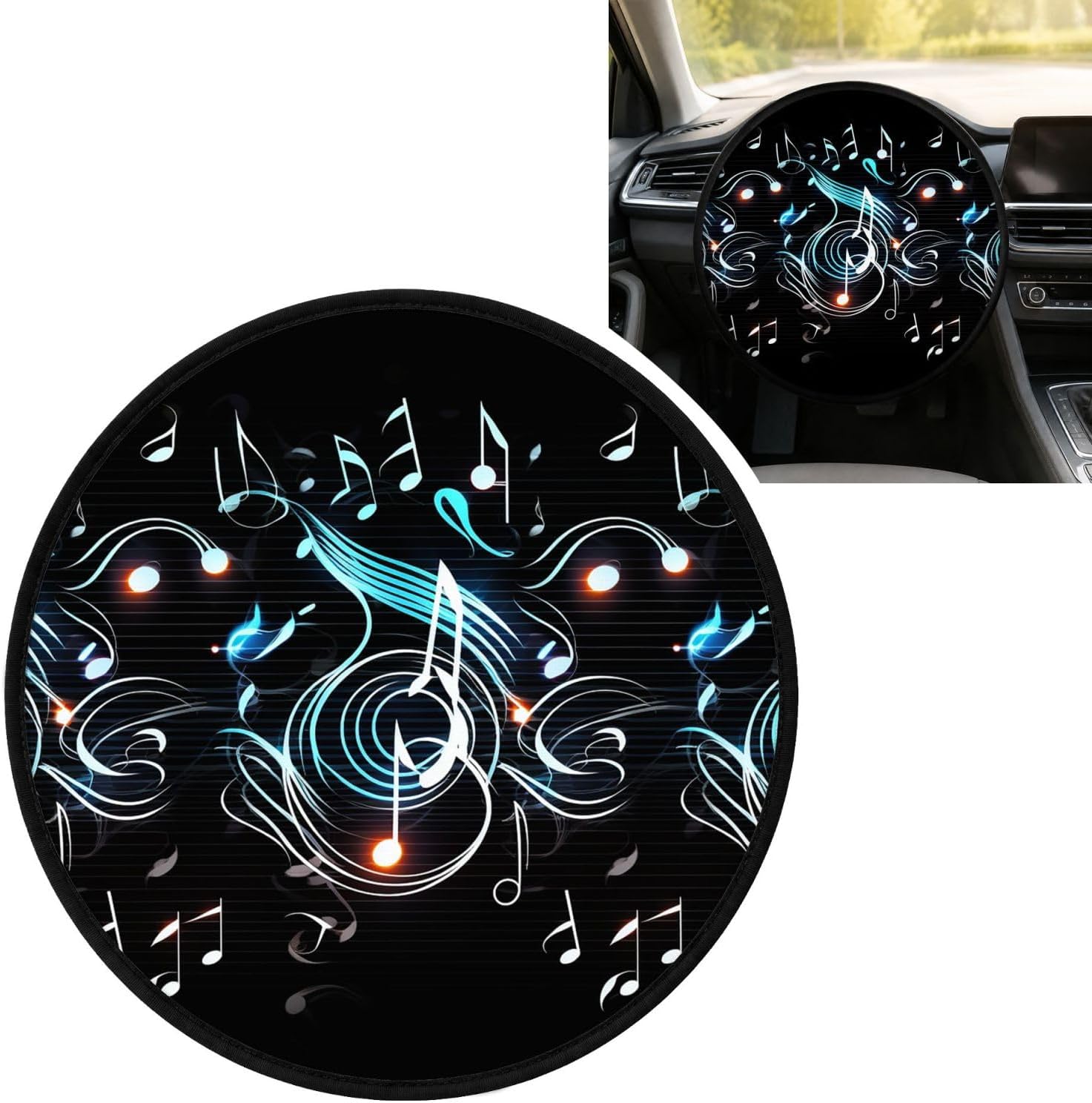 Car Steering Wheel Sun Shade Cover Aluminum Film Anti-Heat Car Wheel Cover
