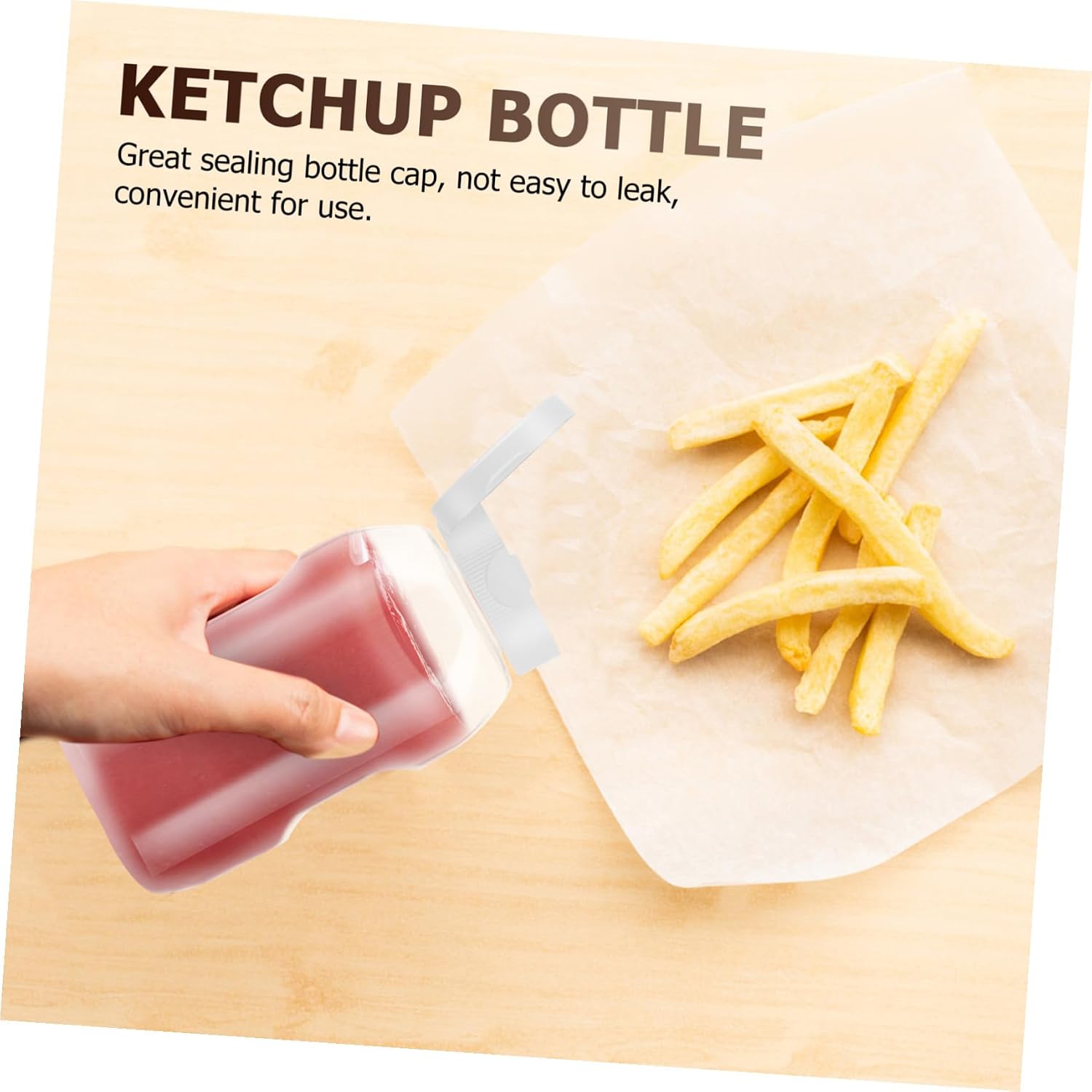 4Pcs Sauce Squeeze Bottles for Ketchup and Dressing Storage White image 2
