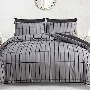 Pamposh - Set di biancheria da letto king size, in microfibra