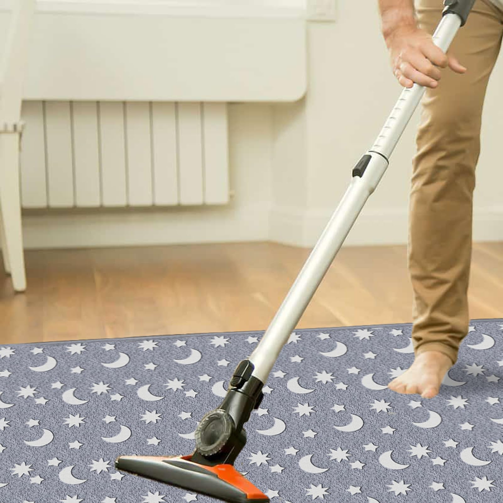 Eanpet Large Playroom Rug for Kids Glow in The Dark Star Area Rugs for