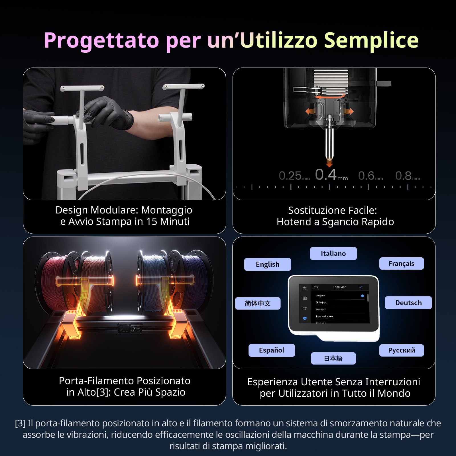 Anycubic Kobra X Combo Stampante 3D, Stampa a 7 Colori, Stampa con Multifilamenti Morbidi e Rigidi, Stampa Intelligente da Remoto, Fino a 19 Colori per Principianti, Dimensioni di Stampa 260x260x260mm