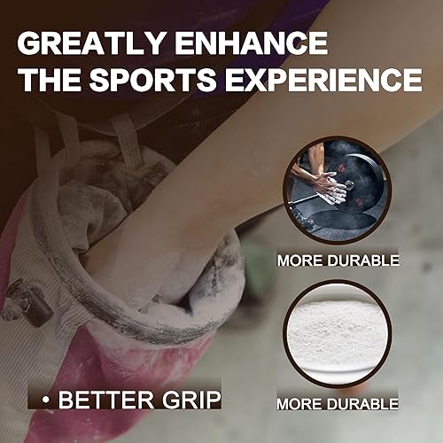 Miniatura 5 de Cubo de tiza de gimnasio de 1 libra, tiza de elevación, carbonato de magnesio, polvo de tiza prémium con bolsa y cuchara para levantamiento de