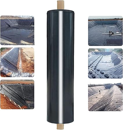 Image XUNMAIFLB Heavy Duty Pond Liner, Waterproof Foldable HDPE Pond Skins Liner, Garden Pool Membrane, for Reservoir River Slope Waterfalls Outdoor Ponds, 6x8m
