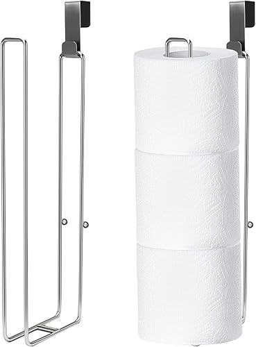 Miniatura 12 de Soporte de papel higiénico negro, soporte de rollo de papel higiénico montado en la pared sobre el tanque, soporte de pañuelos de camping negro mate