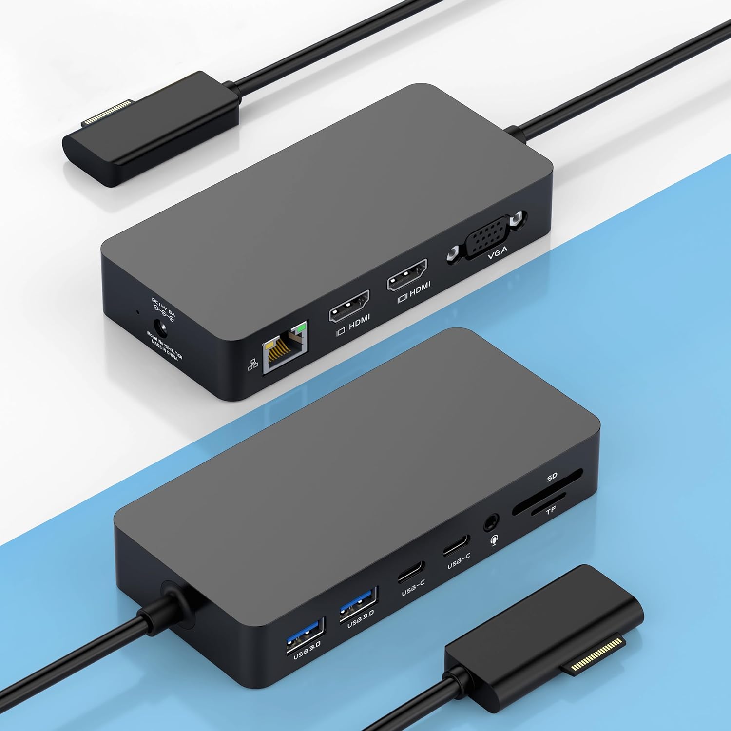 Docking Station Rocketek 12 en 1 Dual HDMI+VGA para Surface