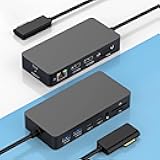 New Docking Station Dual HDMI+VGA Compatible with Surface Pro 12/11/10/9/8/X/7/6/5/4/3,Surface Laptop 7/6/5/4/3/2/1,Surface Surface Go 4/3/2/1, and Surface Book 3/2/1