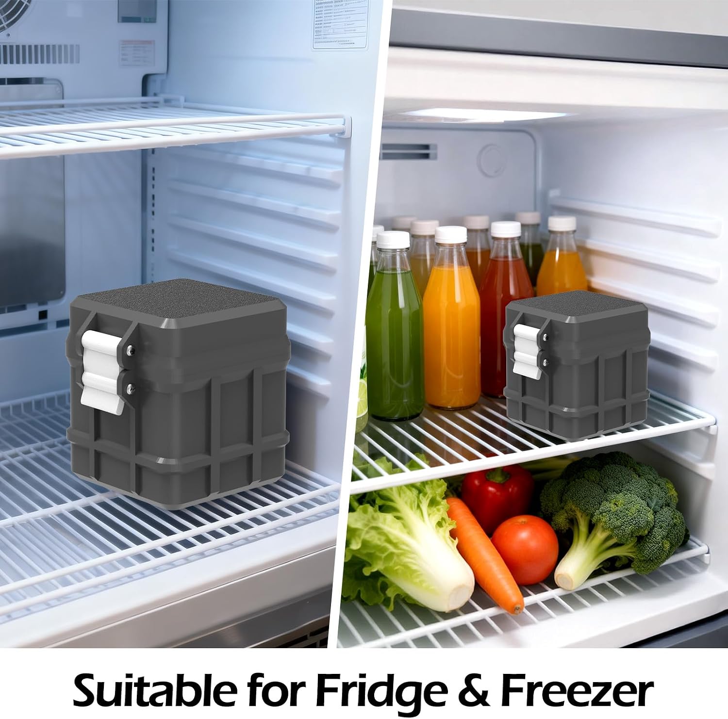 25 Slots 3mL Cartridge Storage Case, Pen Cartridges & Vials Holder Box-Grey | 25 Slots Box with Lid, Easy to Clean, Refrigerator Freezer Safe, Protective Case for 3mL Pen Cartridges Vials Only