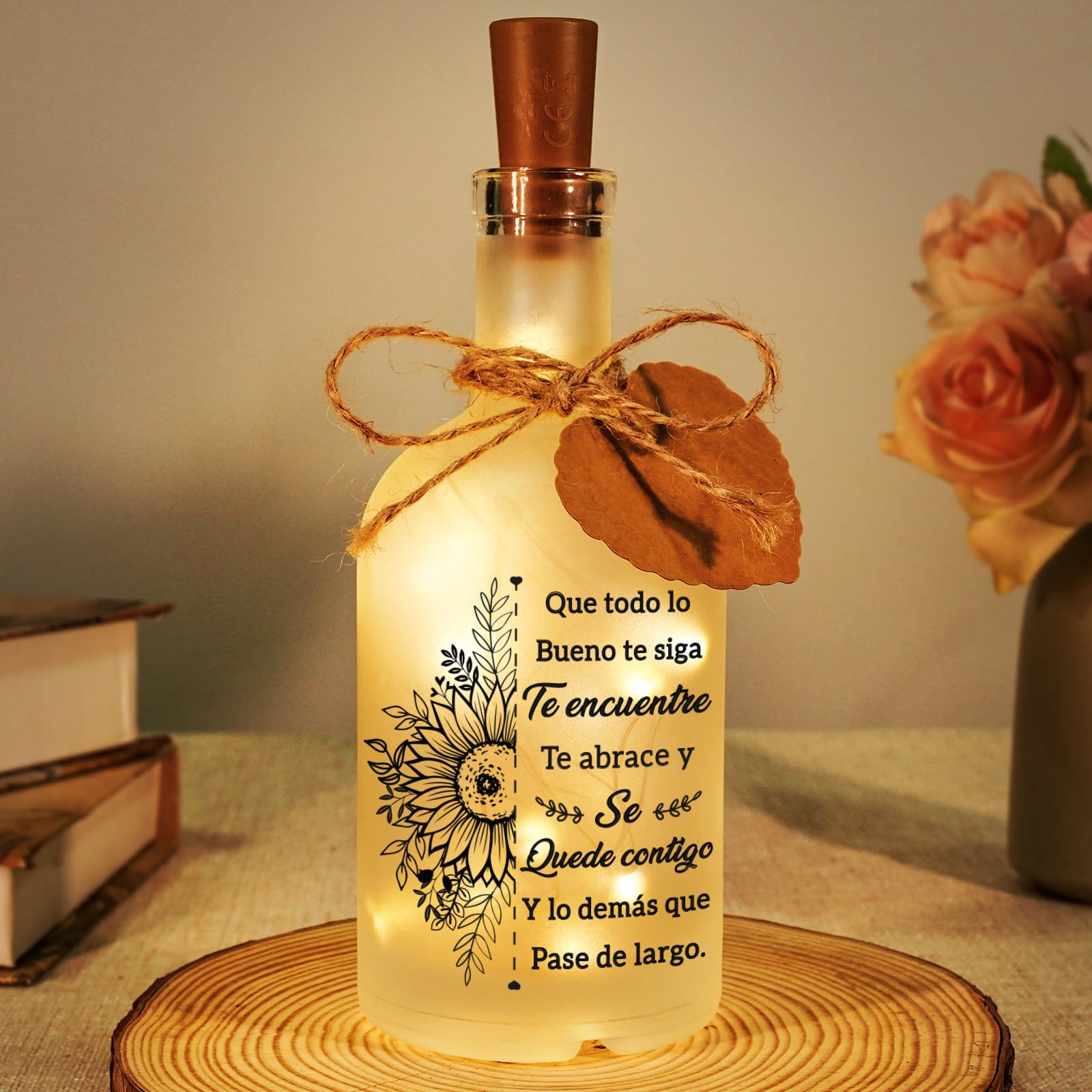 Vetbuosa Regalos Navidad Originales para Mujer, Lámpara de Botella, Regalo de Reyes Mujer Cumpleaños, Regalo Amiga, Mama, Hermana