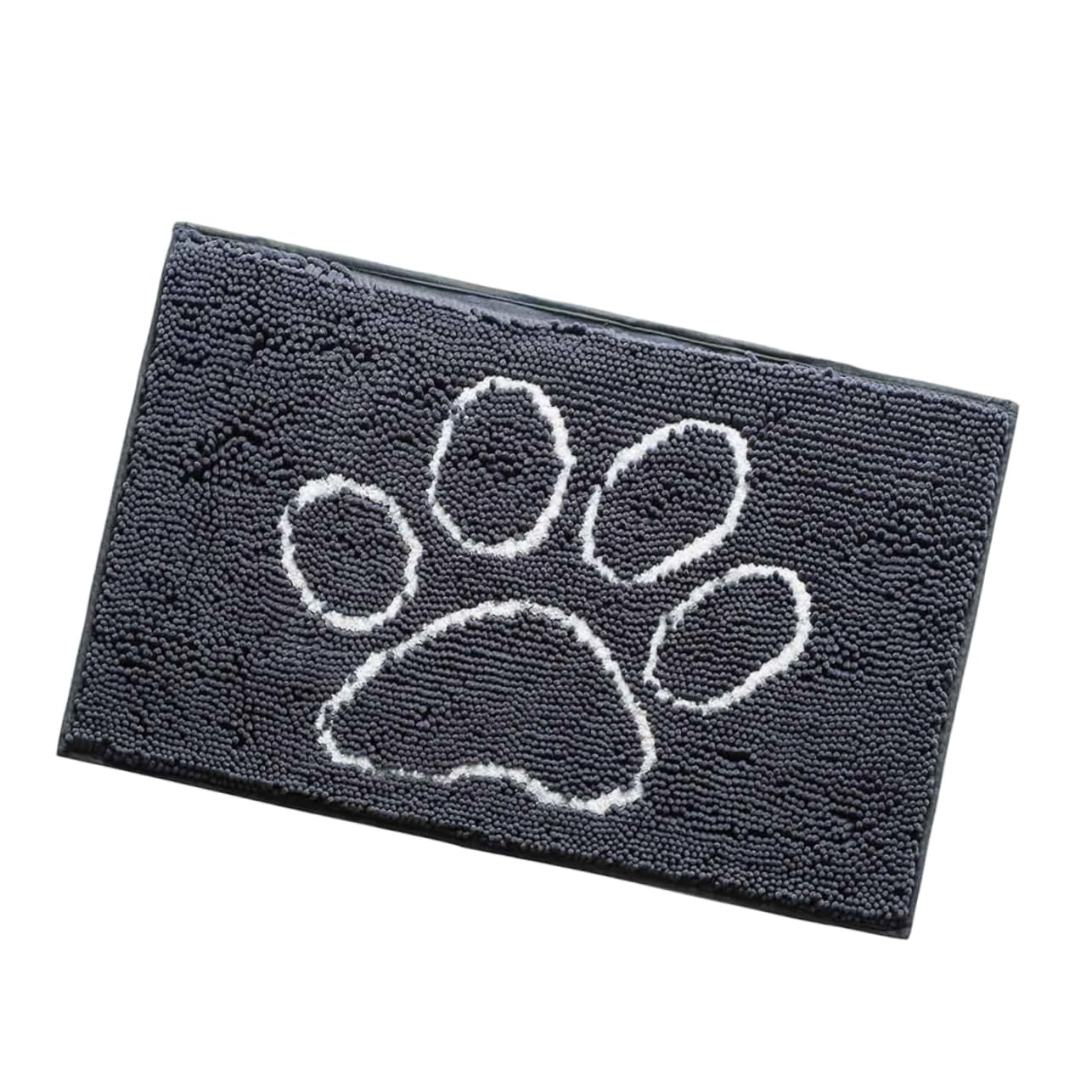 Tapis absorbant pour animaux antidérapant en TPR chenille grise