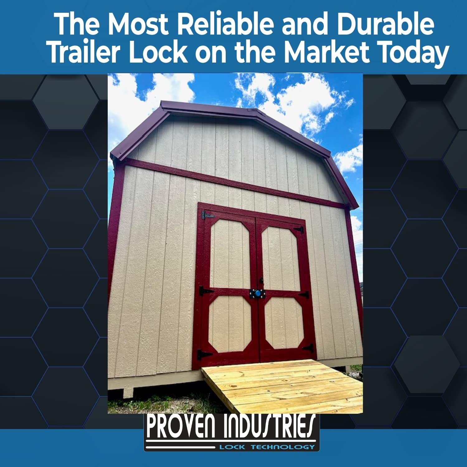 Proven Industries Trailer-Door Hasp Lock, Puck Lock Not Included, Made in The USA