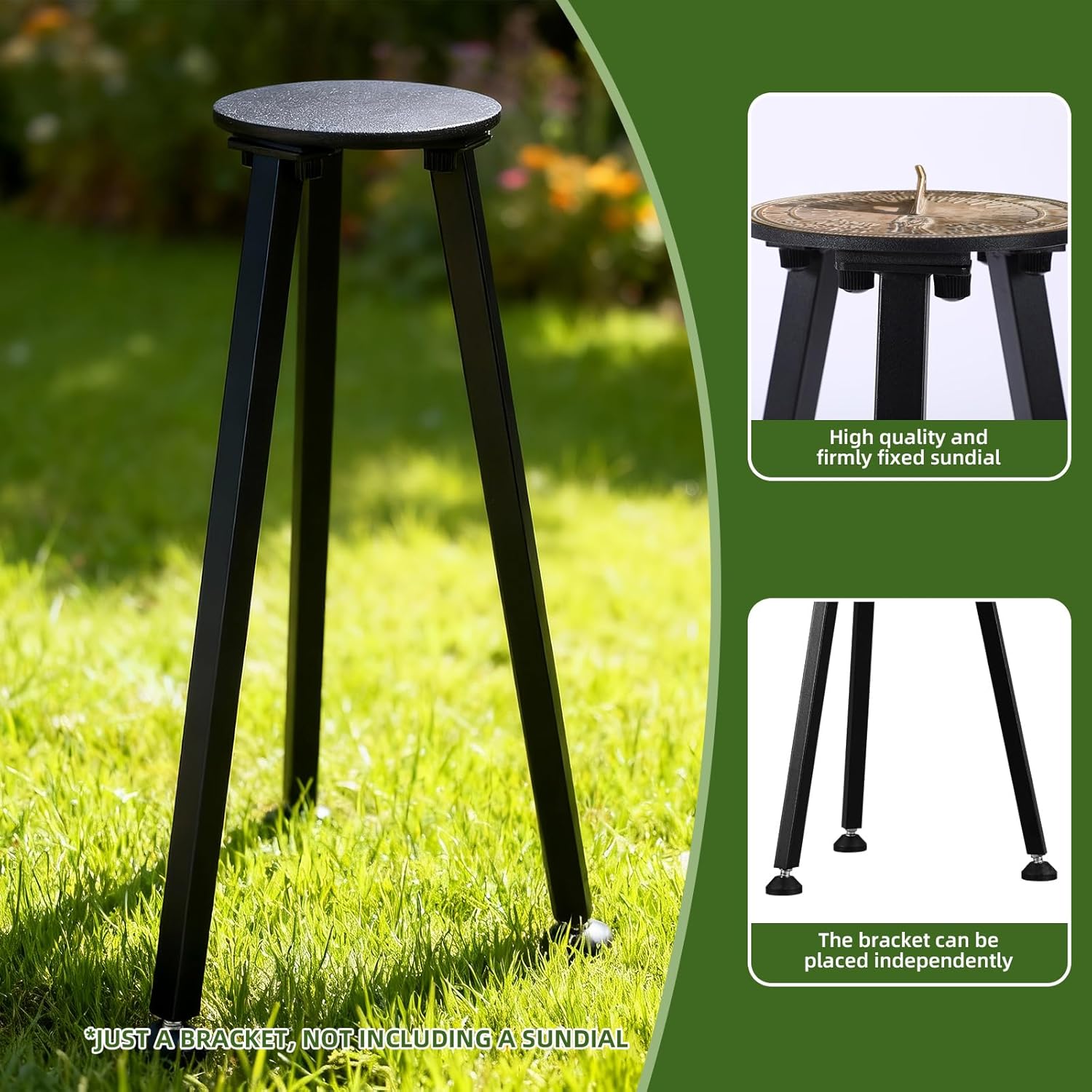 Blulu Metal Foundry Outdoor Plinth Sundials Pedestal Home & Outdoor 22" Garden Sundial Stand(Sundial NOT Included)