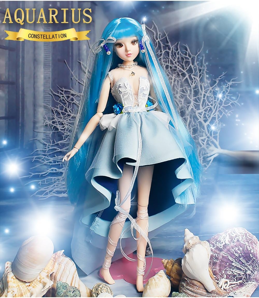 ICY Fortune Days Mystery Magic Girl BJD Doll 12 inch Twelve Constellation Series Doll (Aquarius)
