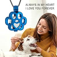 Vista 81 de Oinsi Joyería de Cremación de Mascotas Para Cenizas Para Perro/Gato con Forma de Pata de Acero Inoxidable Medallón Conmemorativo Collar de Urna Mini