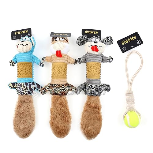 Funny Face Squeaky Plush Dog Toy for Small & Medium
