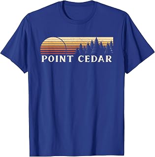 Point Cedar, AR Vintage Evergreen Sunset Eighties Retro T-Shirt
