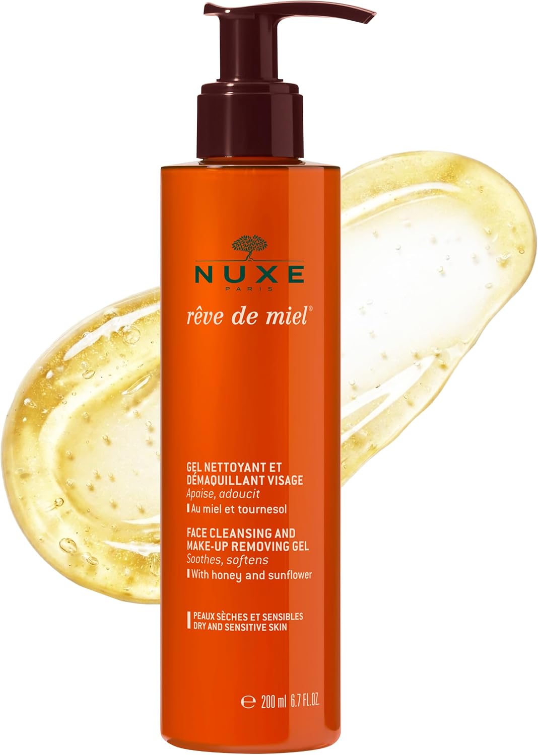 Nuxe Nuxe Reve De Miel Gel - Yüz ve Göz Makyaj Temizleme Jeli 200ml 1 Paket (1 x 1 Adet)