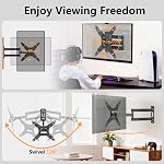 Support Mural TV à Mouvement Complet pour Téléviseurs/Moniteurs Plans/LED LCD de 13 à 42 po | Support Mural TV Articulé, Bras Ajustables, Pivot Inclinaison & Rotation, Max 44lbs VESA 200x200mm