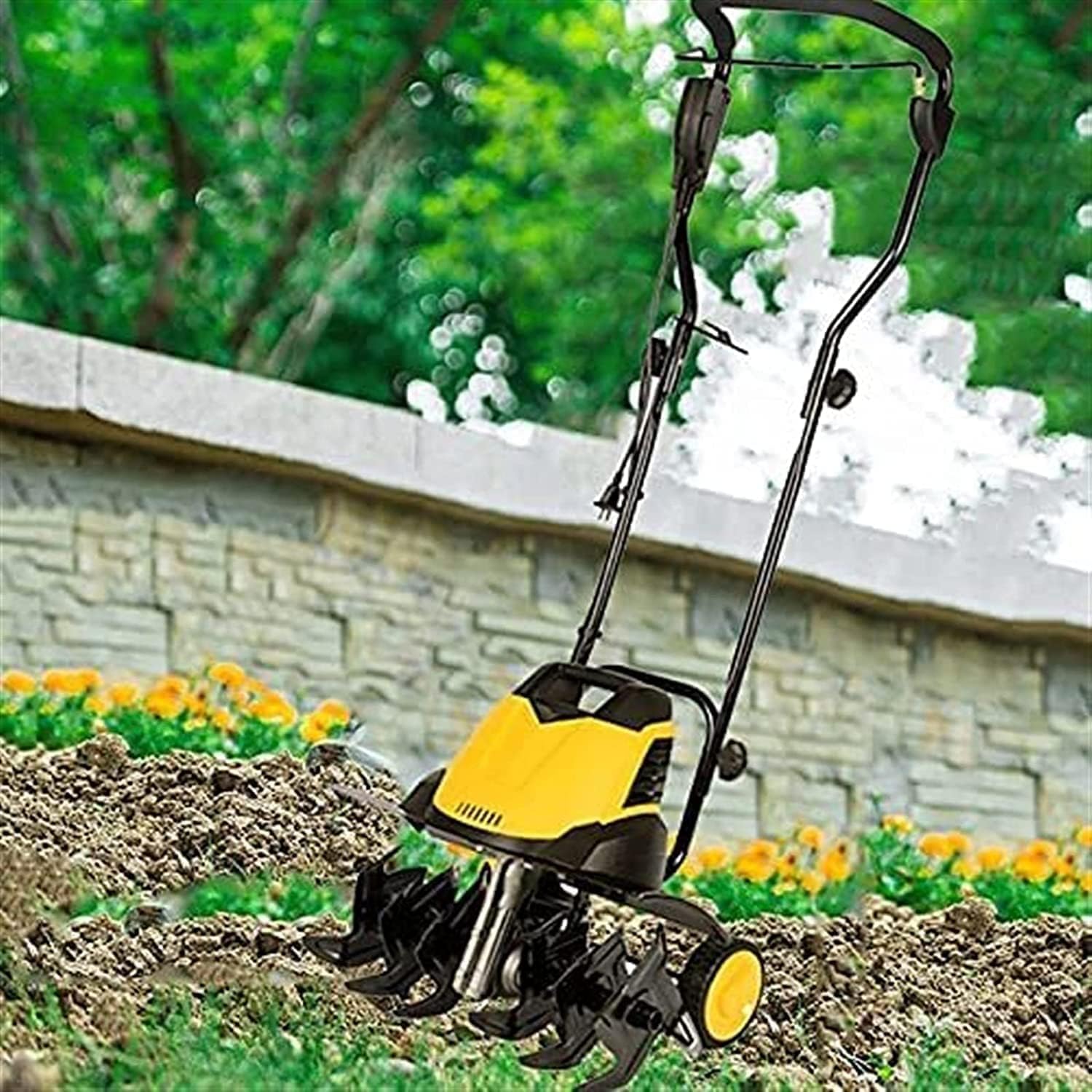 ZCX Rotavator Cordless Motozappa elettrica da giardino Garden Gear, coltivatore elettrico a basso rumore da 2400 W, larghezza di lavorazione 45 cm, profondità di lavoro 22 cm Attrezzi da Giardinaggio
