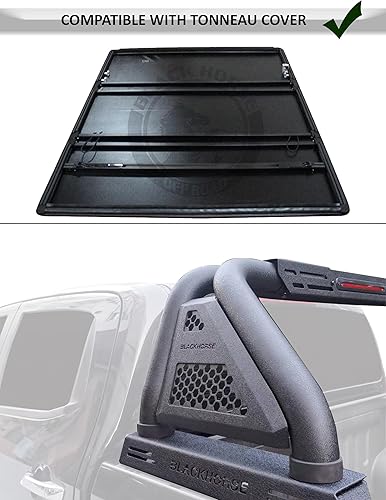 Miniatura 8 de Black Horse Off Road Classic Pro - Barra antivuelco modular texturizada negra compatible con Nissan Frontier RB07MT 2005-2021