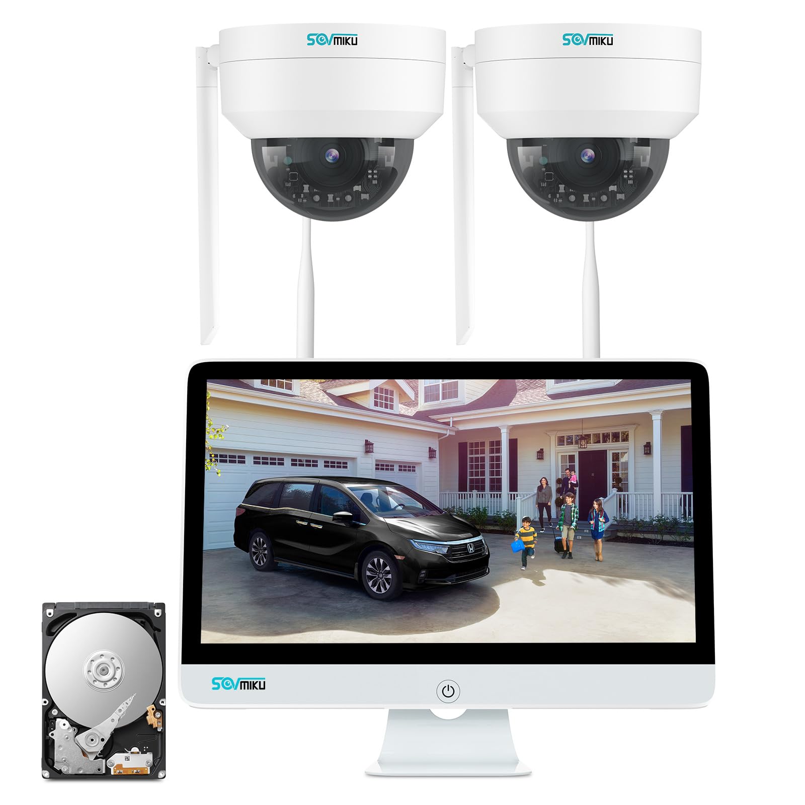 SOVMIKU 500万画素ドームカメラ2台セット1TB hdd内蔵 防水カメラ人感発光 音声警報 録音 双方向音声 AI人感センサー カメラ電源工事不要 Amazon.co.jp: SOVMIKU 500万画素ドームカメラ2台セット1TB hdd内蔵