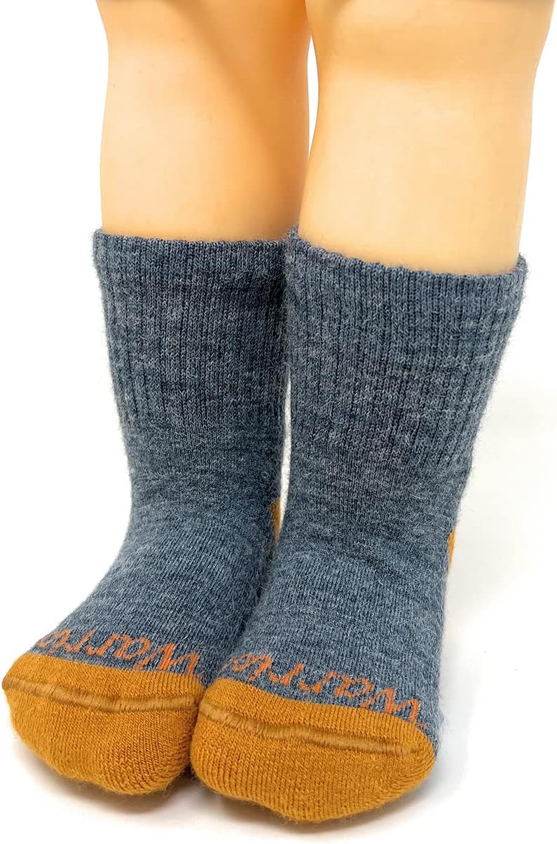 WARRIOR ALPACA SOCKS - Children's Comfort Cushioned Retro Solid Quarter Crew - Unisex with Non-Skid Alpaca Appliqués - Image 4