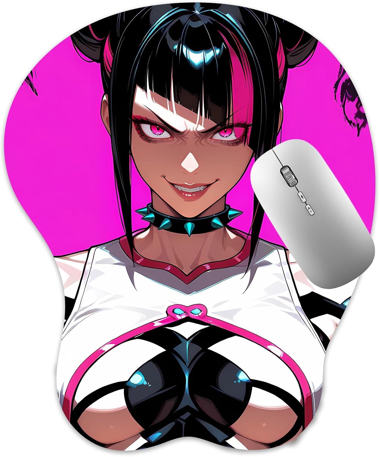 3D Mouse Pad, Oppai Mousepad with Soft Gel Wrist Rest Anime Manga Gaming Boob pad Anti-Slip Mouse Mat, Han 2