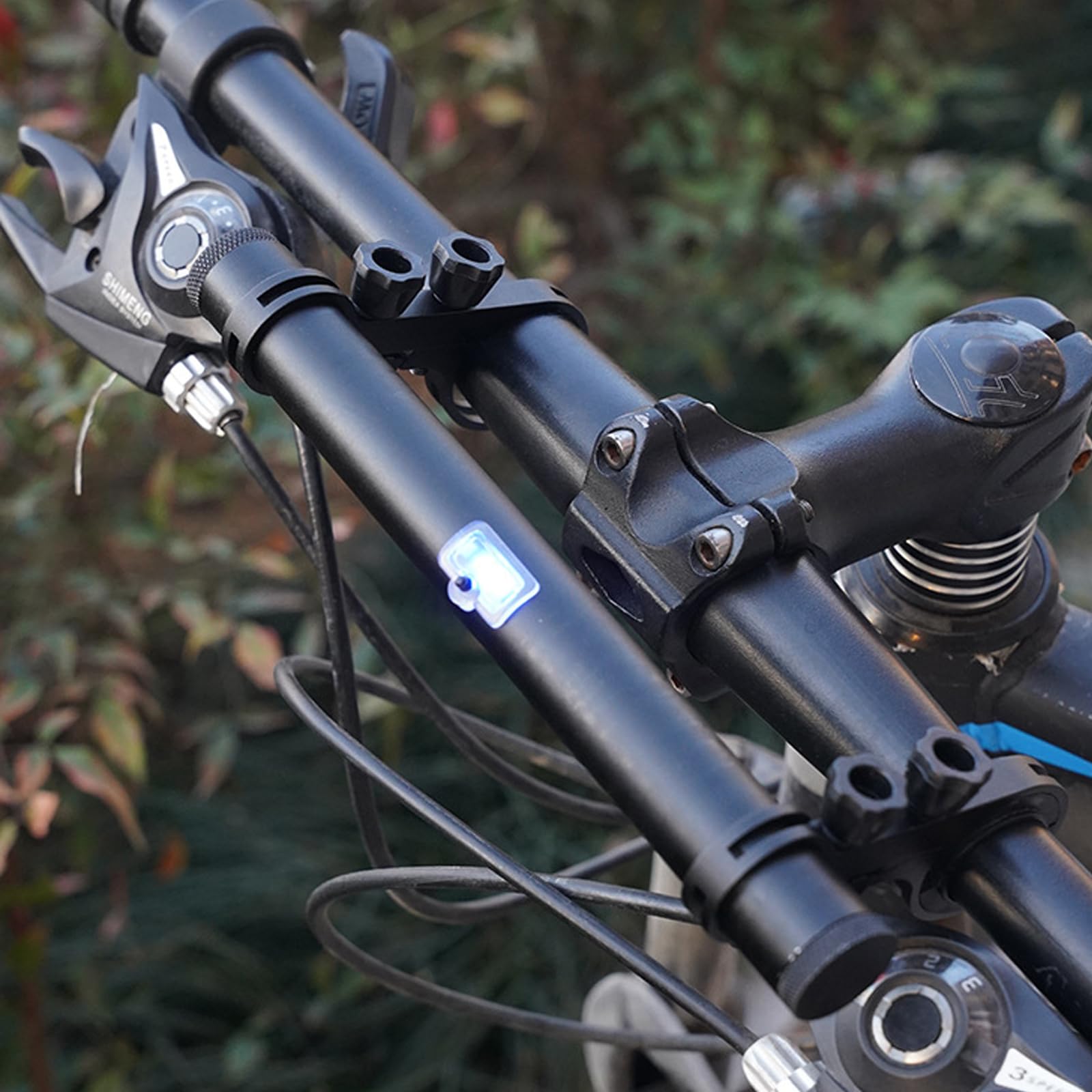 Estensione manubrio in alluminio per bicicletta con batteria esterna, estensione manubrio per illuminazione bicicletta
