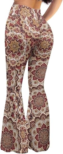 Miniatura 2 de Pantalones acampanados góticos de los años 70 para mujer, pantalones acampanados de yoga de cintura alta, leggings bohemios, hippie, discoteca,