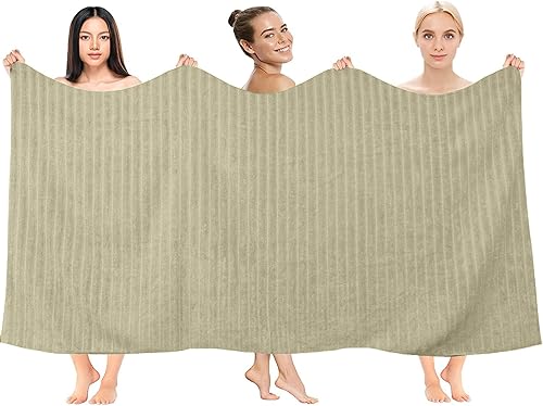 Vista 242 de DAN RIVER Paquete de 1 toalla de baño de 40 x 80 pulgadas, toallas de baño extragrandes de secado rápido para baño, toallas suaves y absorbentes