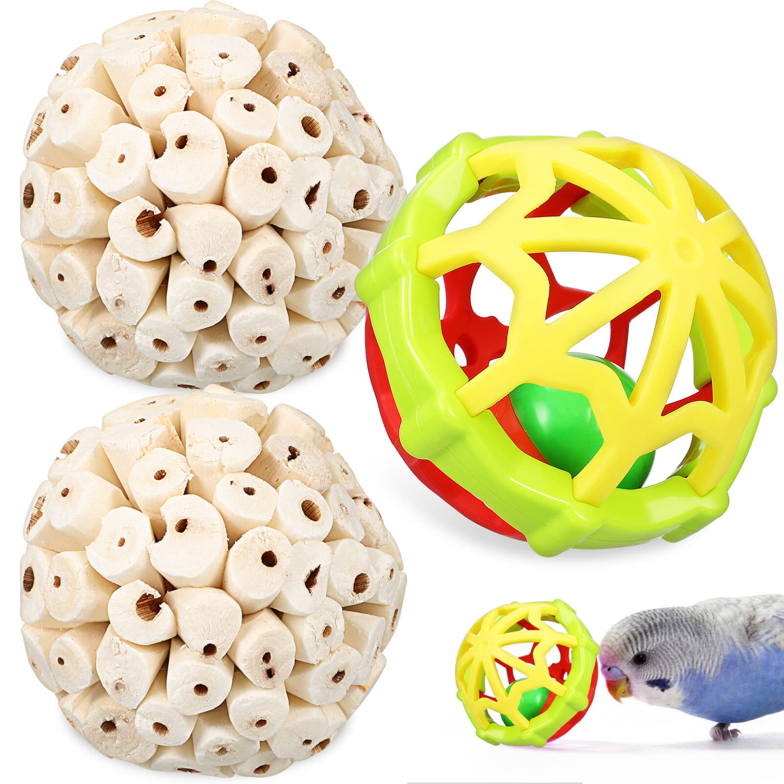 Amazon.co.jp: POPETPOP 鳥 ボール おもちゃ 3個 ミニ ソラ ボール